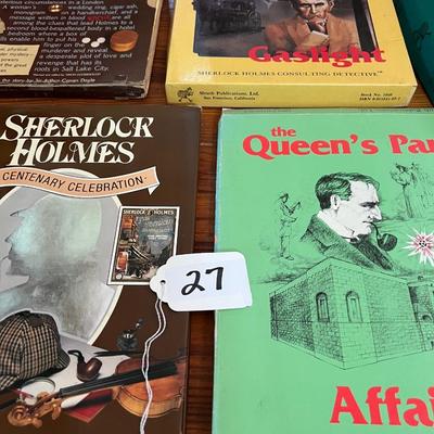 vintage sherlock holmes consulting detective game, book lot