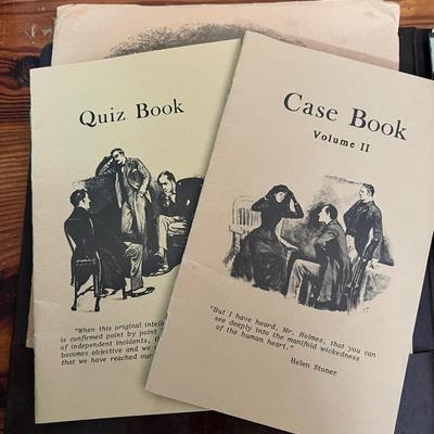 vintage sherlock holmes consulting detective game, book lot