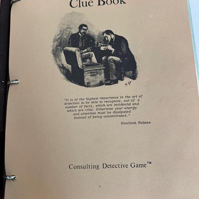 vintage sherlock holmes consulting detective game, book lot