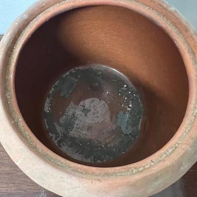 vintage terra cotta humidor tobacco jar