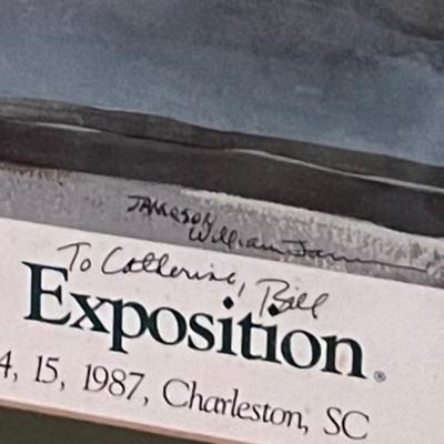 1987 southeastern wildlife exposition framed signed poster