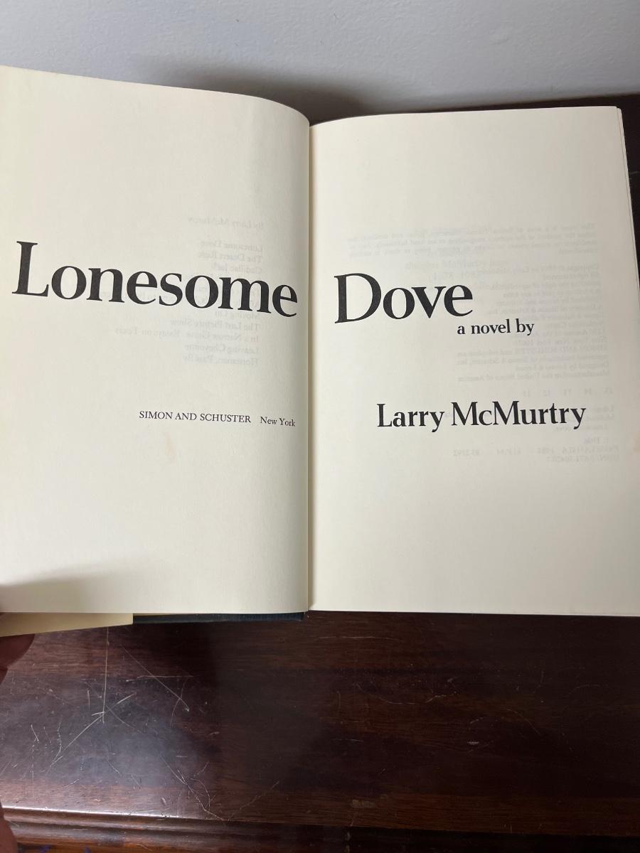 first edition lonesome dove by larry mcmurtry book | EstateSales.org