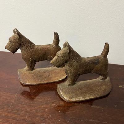 antique terrier bookend and more lot