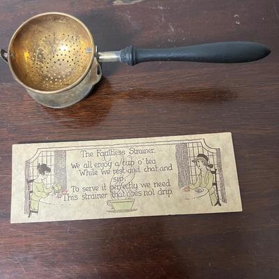 Antique tea strainer ORIG BOX