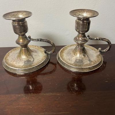 Sterling Silver Candlestick Lot