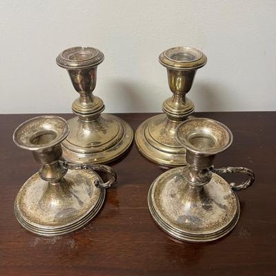 Sterling Silver Candlestick Lot