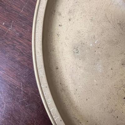 USMC award tray brass