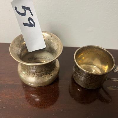 Sterling silver baby cup lot