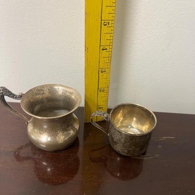 Sterling silver baby cup lot
