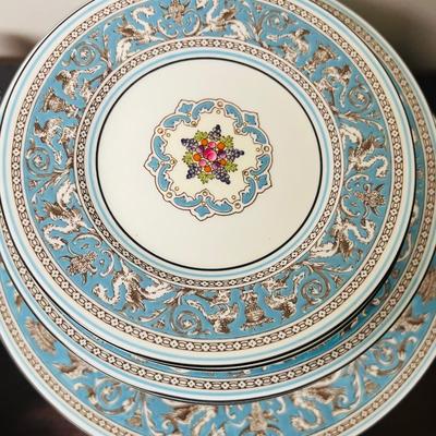 wedgewood florentine turquoise china lot