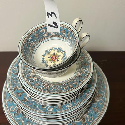 wedgewood florentine turquoise china lot