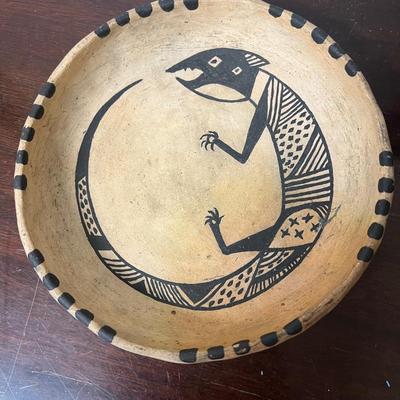 melanesian war club and hopi pottery bowl lot