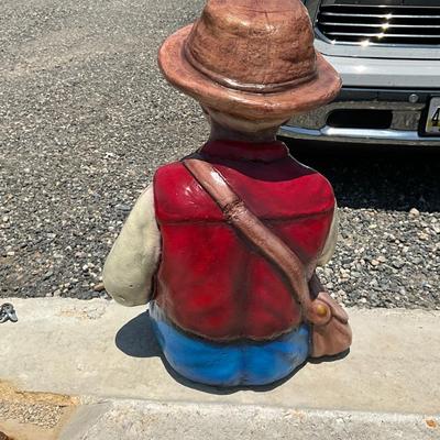 Lot # 194 Sitting Clay Boy Fishing