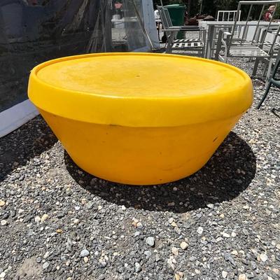 Lot# 195 Large Yellow Rubber Umbrella Stand