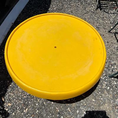 Lot# 195 Large Yellow Rubber Umbrella Stand