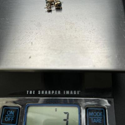 14K Blue Topaz Stud Earrings