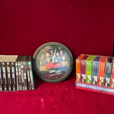 Lot# 186. Star Trek Lot ( DVD’s & Clock )