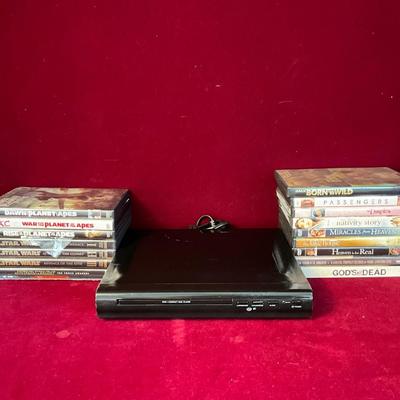 Lot# 187 FC DVD Player & DVD’s ( 16)
