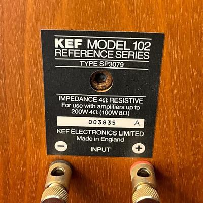 Lot# 202 Pair of KEF Reference Series Speakers & Part of Roll of Speaker Wire