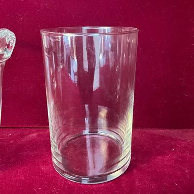 Lot# 211 Clear Glass Vase, Candle Holder, Champagne Bucket Lot