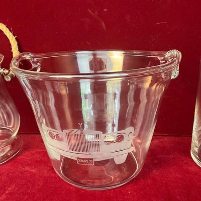Lot# 211 Clear Glass Vase, Candle Holder, Champagne Bucket Lot