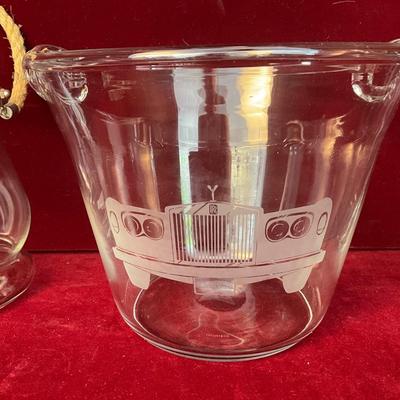 Lot# 211 Clear Glass Vase, Candle Holder, Champagne Bucket Lot