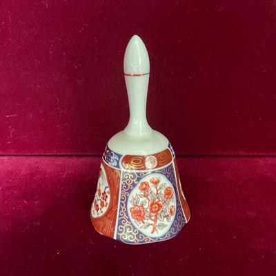 Lot# 213 Vintage Japanese Style Small Porcelain Bell & Two Plates