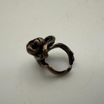 Sterling Silver Monkey Ring