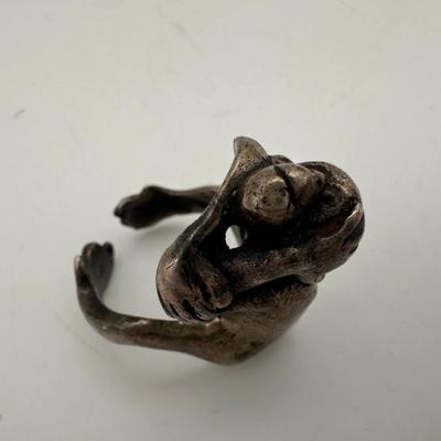 Sterling Silver Monkey Ring
