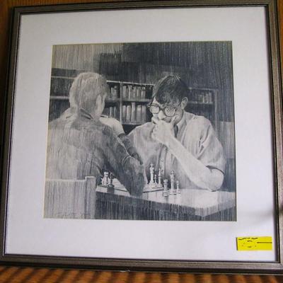 aul Gavarni Lithograph Framed