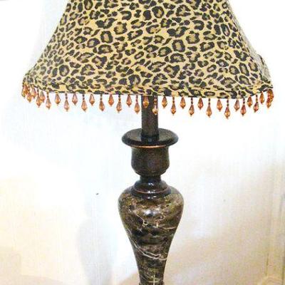 Ceramic Beaded Leopard Shade Table Lamp - Good Quality