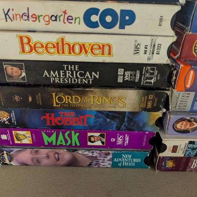 Assortment Of VHS Tapes Choice D