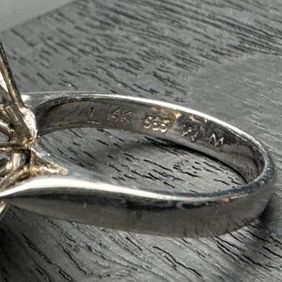 Diamond Cluster Dinner Ring 14K