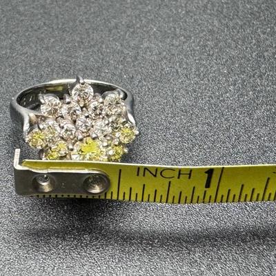 Diamond Cluster Dinner Ring 14K