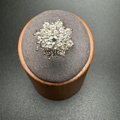 Diamond Cluster Dinner Ring 14K