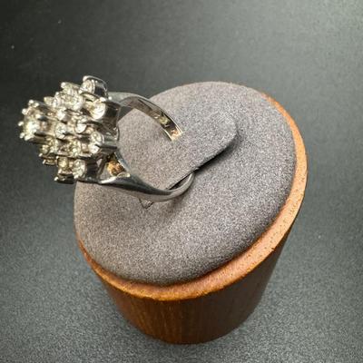 Diamond Cluster Dinner Ring 14K