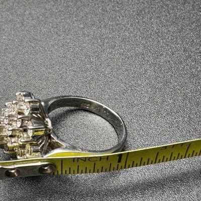 Diamond Cluster Dinner Ring 14K