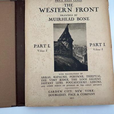 The Western Front - Drawings by Muirhead Bone, Volume 1 & 2