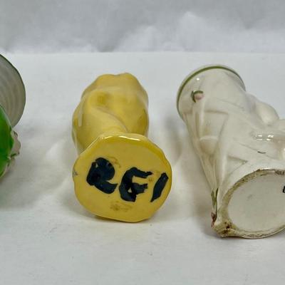 Three Vintage Miniature Ceramic Vases