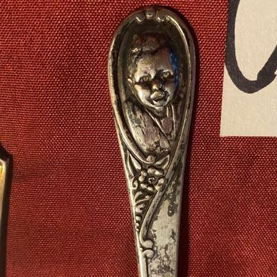 Vintage Gerber Silver Plated Baby Spoon and Friends