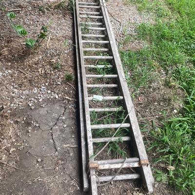 Vintage Heavy Extension Ladder
