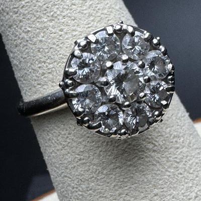 9 Diamond 14K Dinner Ring