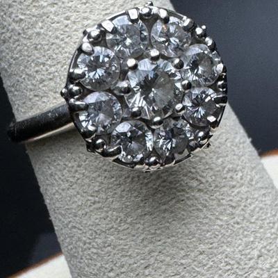 9 Diamond 14K Dinner Ring