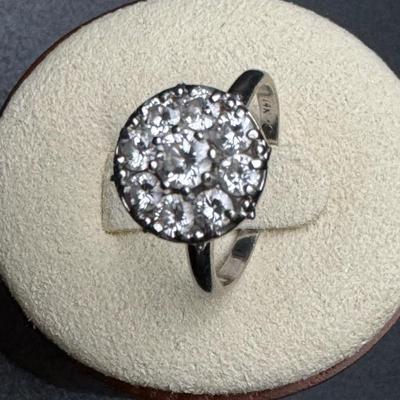 9 Diamond 14K Dinner Ring