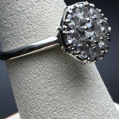 9 Diamond 14K Dinner Ring