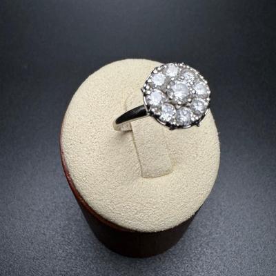 9 Diamond 14K Dinner Ring