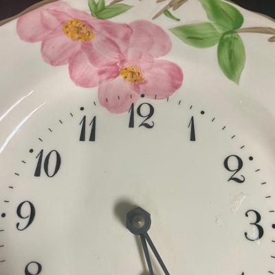 Franciscan Desert Rose Ceramic Plate Clock