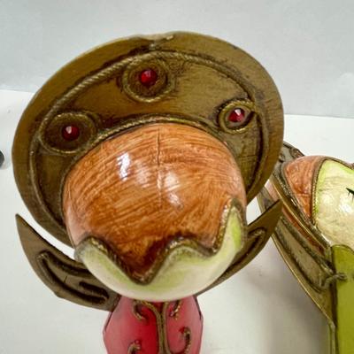 3 Vintage Papier Mache Angel Figurine Ornaments Japan