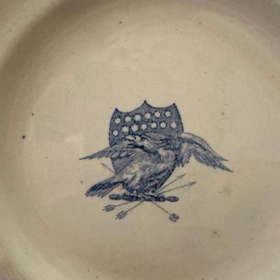 Two Plates with American Eagle Design