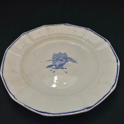 Two Plates with American Eagle Design